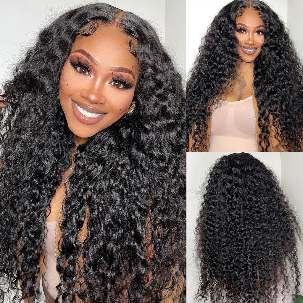 Perismoda 13x4 HD Lace Pre-Bleached Invisible Knot Water Wave Human Hair Wigs